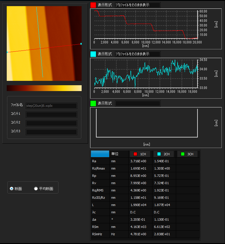 step(20um)B-profile